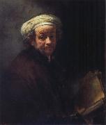 REMBRANDT Harmenszoon van Rijn Self-Portrait as St.Paul oil painting reproduction